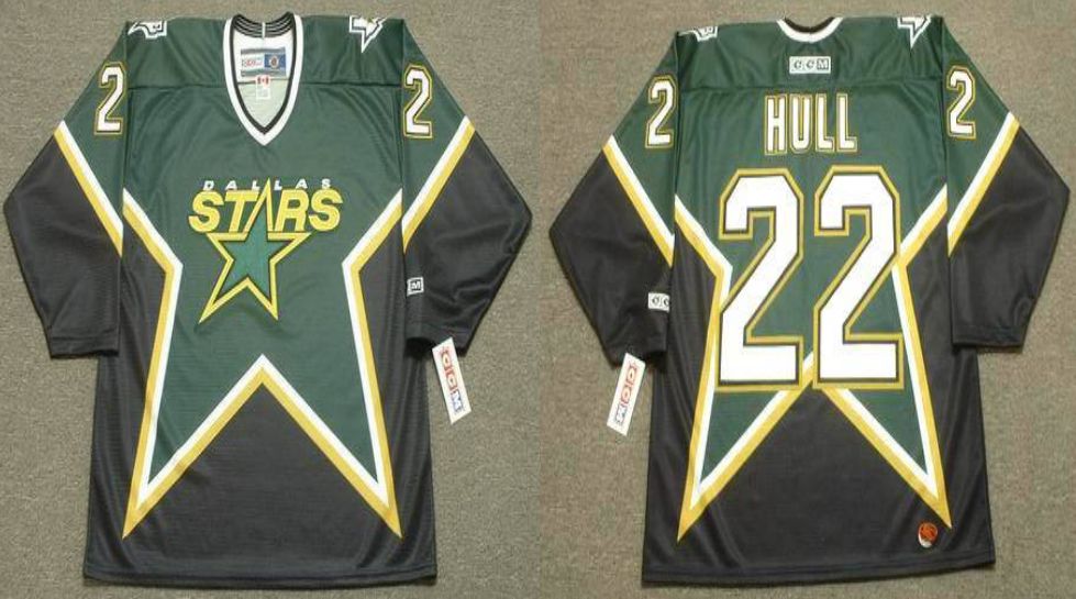 2019 Men Dallas Stars 22 Hull Black CCM NHL jerseys